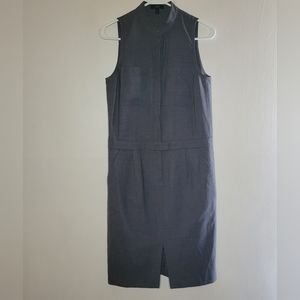 J.Crew Business Dress Office Womens Size 0 Gray Midi Business Career 100% Wool